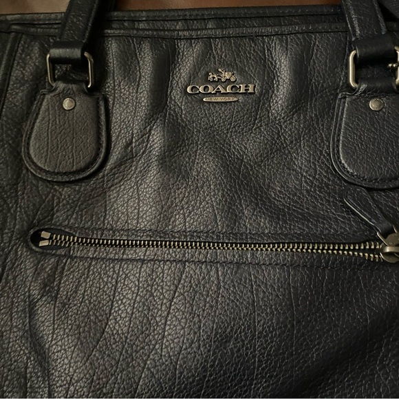 Coach tote bag. Barely used. Great condition navy blue - Picture 11 of 11